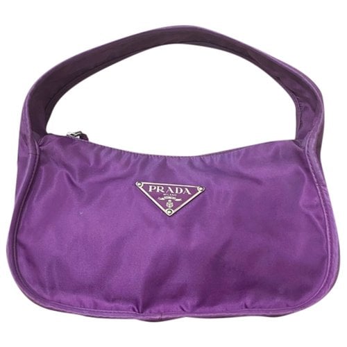 Pre-owned Prada Re-edition 2000 Cloth Handbag In Purple