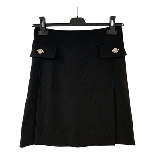 Pre-owned Dolce & Gabbana Wool Mini Skirt In Black