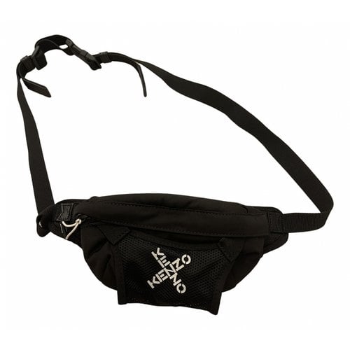 Pre-owned Kenzo Cloth Crossbody Bag In Black