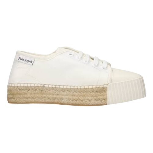 Pre-owned Palm Angels Cloth Espadrilles In White