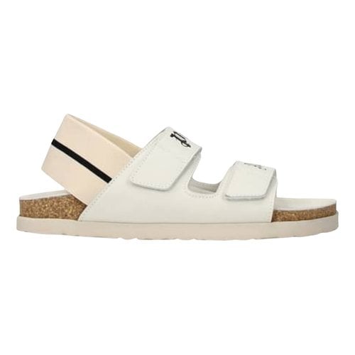 Pre-owned Palm Angels Leather Sandal In Beige