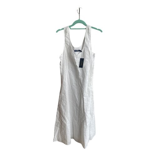 Pre-owned Polo Ralph Lauren Mid-length Dress In White