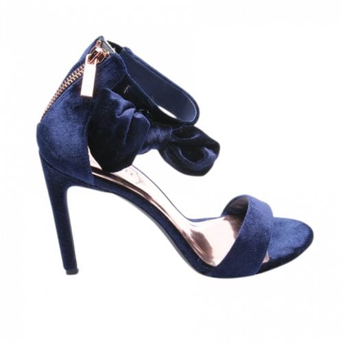 Pre-owned Ted Baker Cloth Heels In Blue