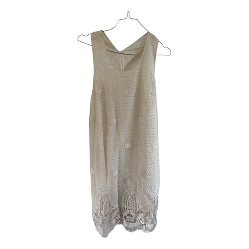 Pre-owned Maje Mid-length Dress In Beige