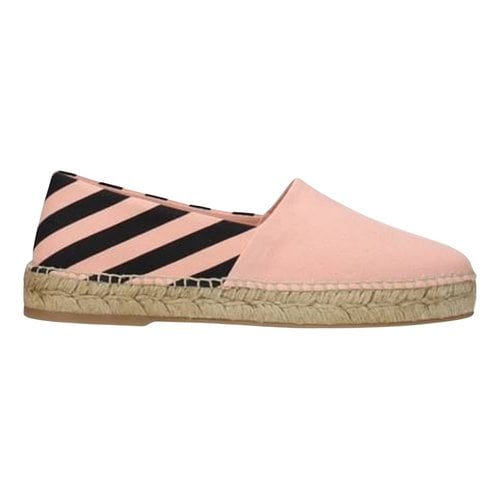 Pre-owned Off-white Cloth Espadrilles In Pink