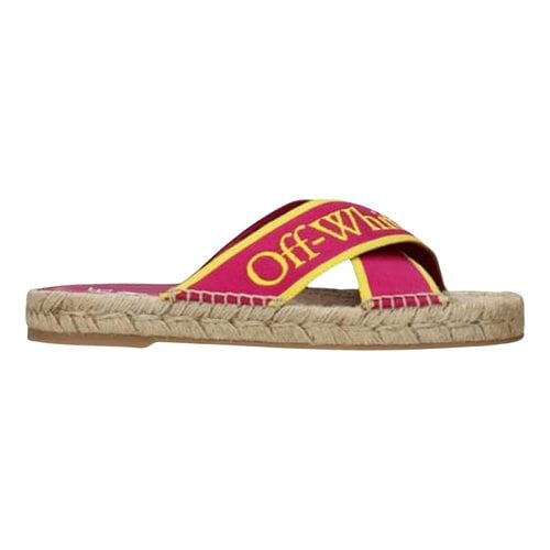 Pre-owned Off-white Cloth Espadrilles In Pink