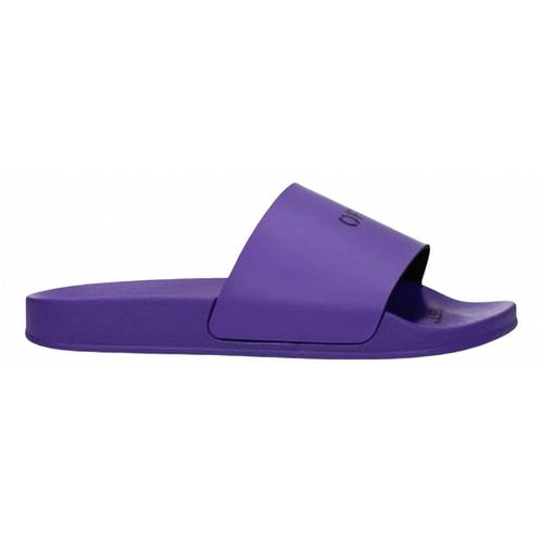 Pre-owned Off-white Mules In Purple