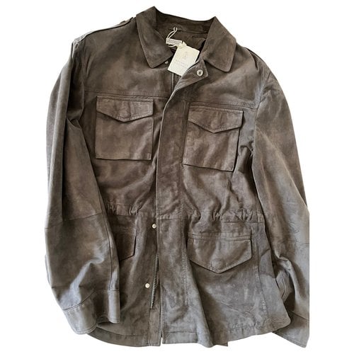 Pre-owned Brunello Cucinelli Leather Vest In Grey