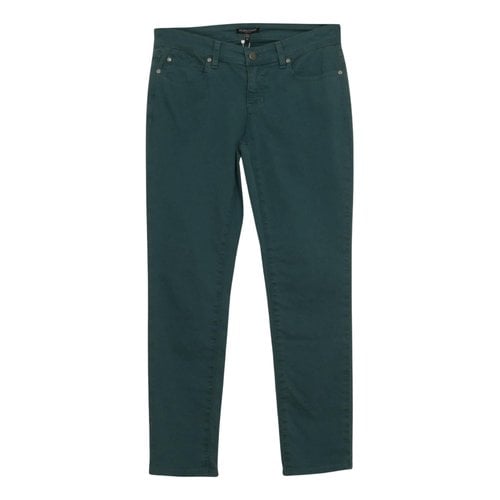 Pre-owned Eileen Fisher Slim Jeans In Green