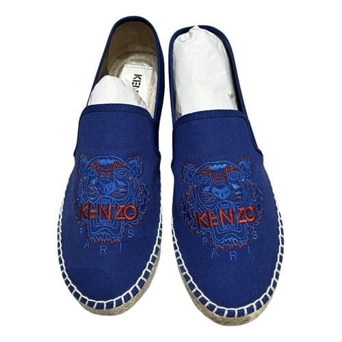 Pre-owned Kenzo Tiger Cloth Espadrilles In Blue