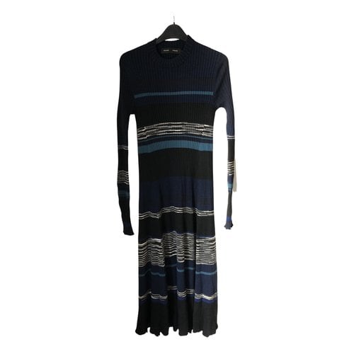 Pre-owned Proenza Schouler Wool Mid-length Dress In Blue