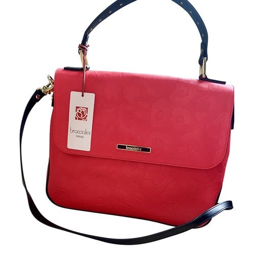 Pre-owned Braccialini Leather Handbag In Red