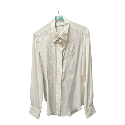 Pre-owned Chloé Silk Shirt In White