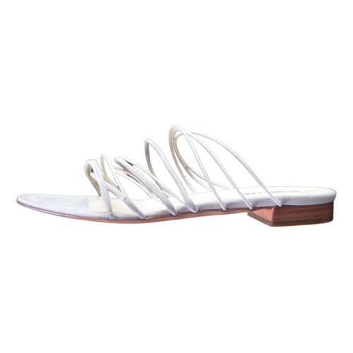 Pre-owned Helmut Lang Leather Sandals In Beige