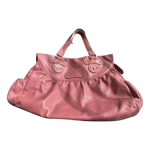 Pre-owned Longchamp Leather Handbag In Pink