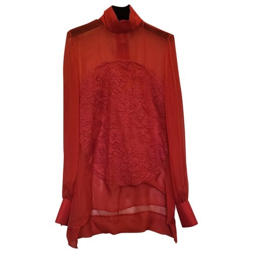Pre-owned Givenchy Silk Blouse In Red