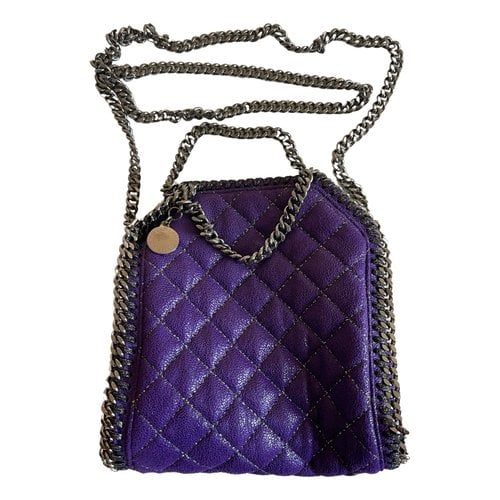 Pre-owned Stella Mccartney Falabella Vegan Leather Crossbody Bag In Purple