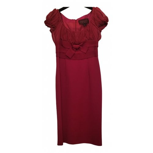 Pre-owned Giambattista Valli Wool Mid-length Dress In Red