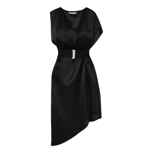 Pre-owned Envelope 1976 Silk Mid-length Dress In Black