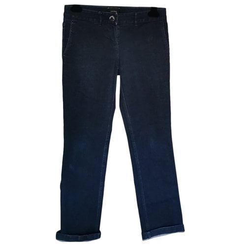 Pre-owned Longchamp Jeans In Navy