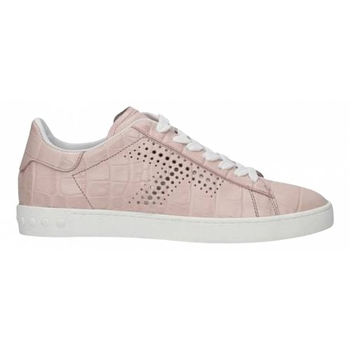 Pre-owned Tod's Leather Trainers In Pink