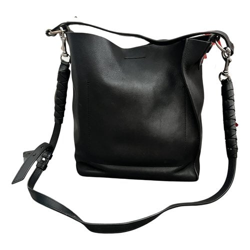 Pre-owned Allsaints Leather Tote In Black