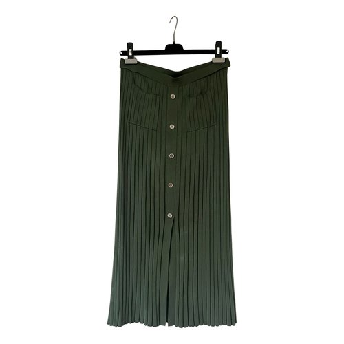 Pre-owned Sandro Maxi Skirt In Green