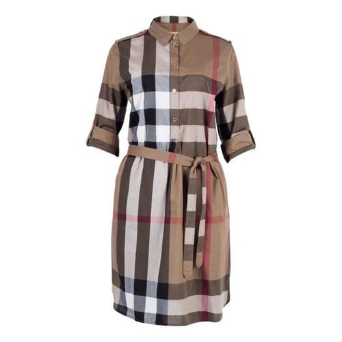 Pre-owned Burberry Mid-length Dress In Camel