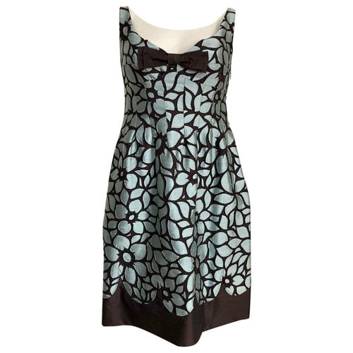 Pre-owned Moschino Silk Mini Dress In Brown