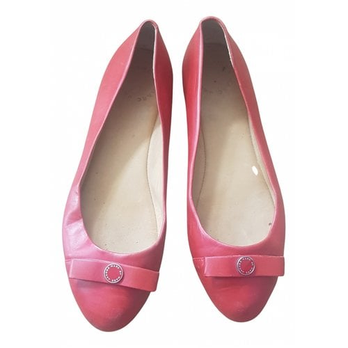 Pre-owned Marc Jacobs Leather Ballet Flats In Red