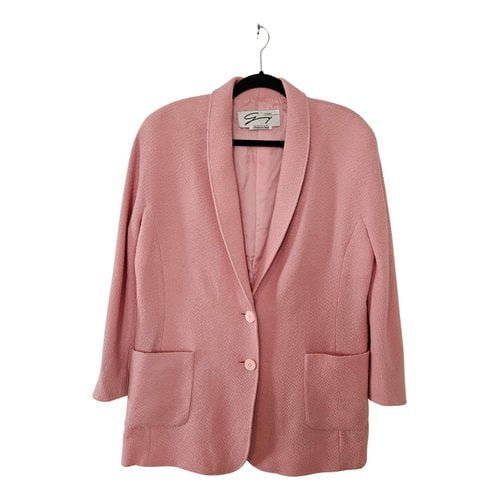 Pre-owned Genny Wool Blazer In Pink