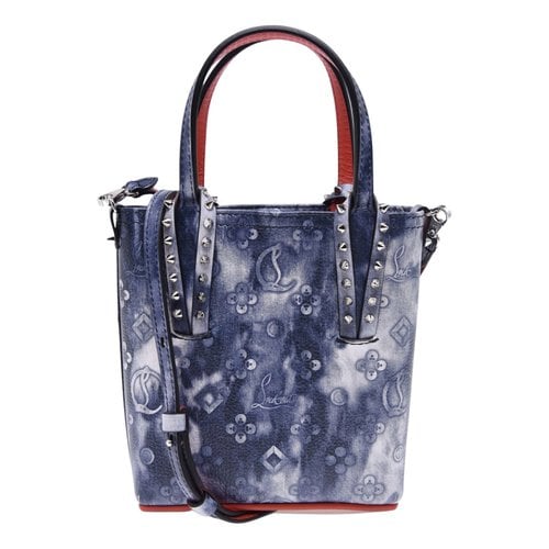 Pre-owned Christian Louboutin Cabata Leather Tote In Blue