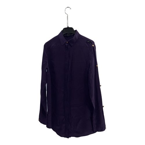Pre-owned Versace Silk Shirt In Purple