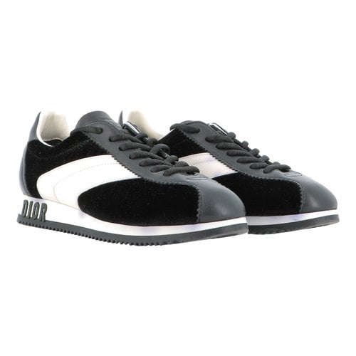 Pre-owned Dior Velvet Trainers In Black