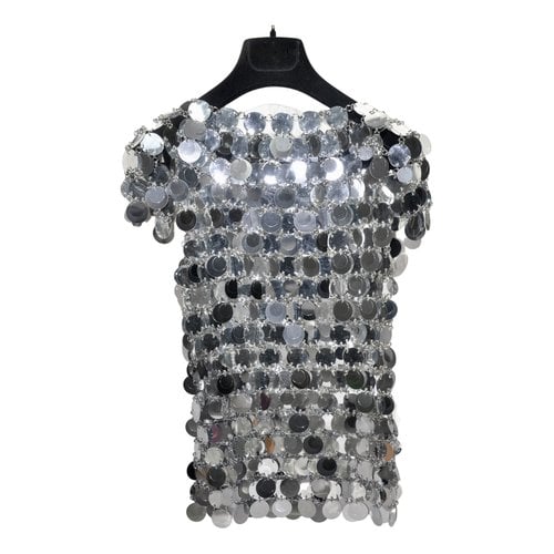 Pre-owned Paco Rabanne Glitter Blouse In Silver