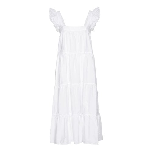 Pre-owned Anthropologie Mid-length Dress In White