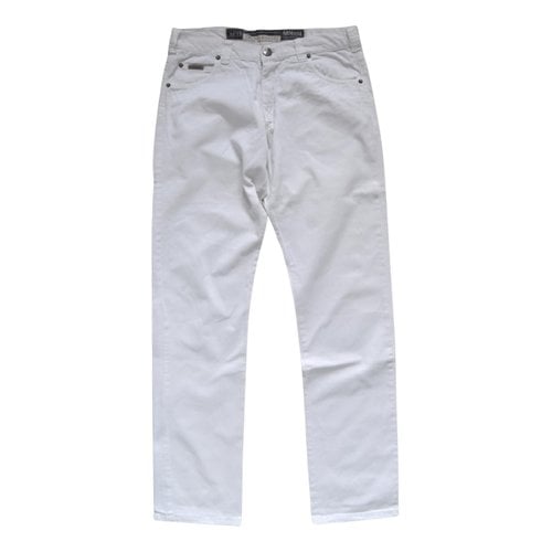 Pre-owned Armani Collezioni Trousers In White