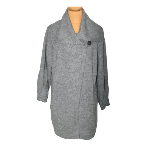 Pre-owned French Connection Wool Cardigan In Grey