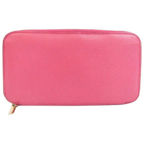 Pre-owned Valextra Wallet In Pink