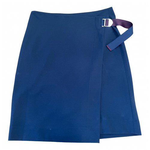 Pre-owned Dkny Mid-length Skirt In Navy