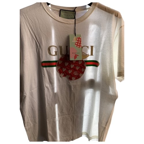 Pre-owned Gucci T-shirt In Ecru