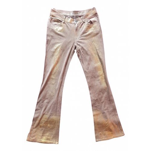 Pre-owned Miss Sixty Trousers In Gold