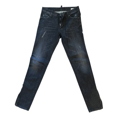 Pre-owned Dsquared2 Slim Jeans In Black