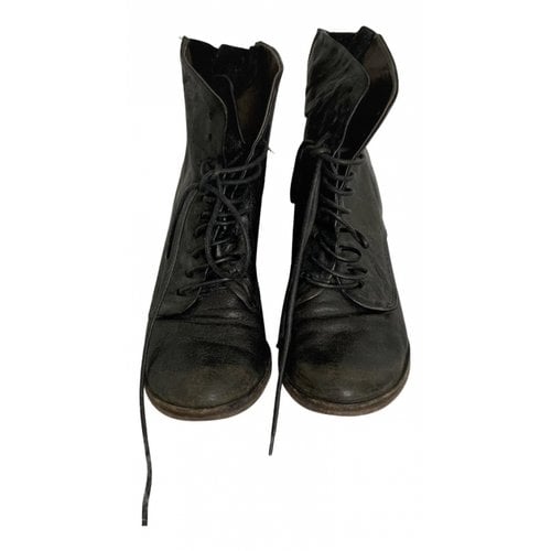 Pre-owned Marsèll Leather Lace Up Boots In Black