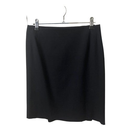 Pre-owned Yohji Yamamoto Wool Mid-length Skirt In Navy
