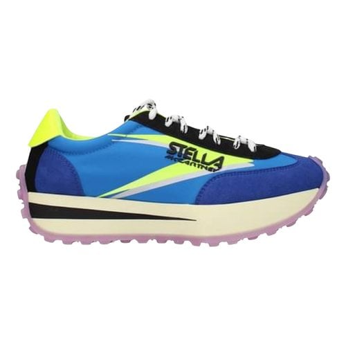 Pre-owned Stella Mccartney Vegan Leather Trainers In Blue