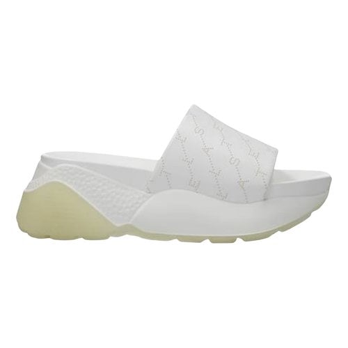 Pre-owned Stella Mccartney Vegan Leather Sandals In White