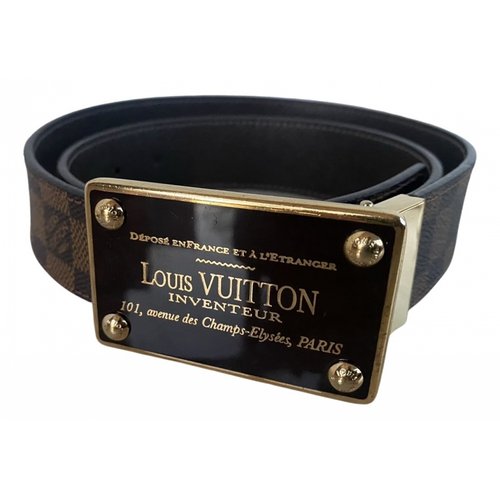 Pre-owned Louis Vuitton Cloth Belt In Brown