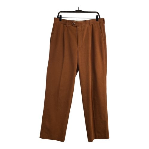 Pre-owned Burberry Trousers In Orange