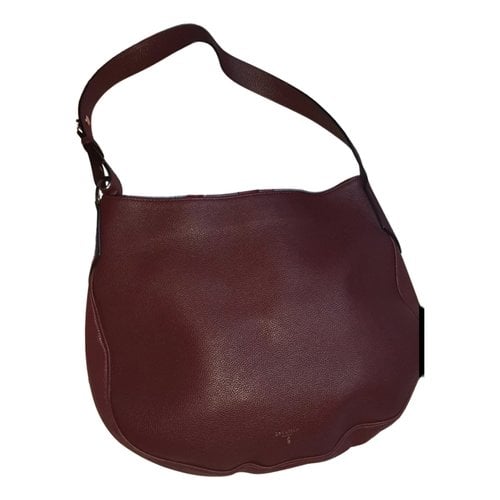 Pre-owned Serapian Leather Handbag In Burgundy
